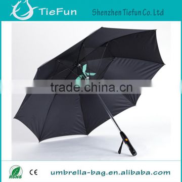 High quality 27 inch x 8k manual open fibreglass golf umbrella with fan