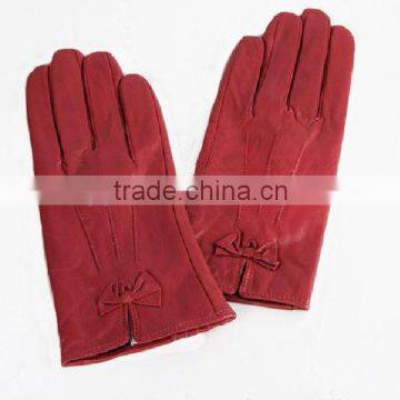 China's Women Winter Stylish long red dress with the gloves