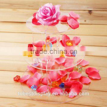 elegant clear assembled acrylic cake stand,acrylic cupcake stand,acrylic bakery display manufacturer