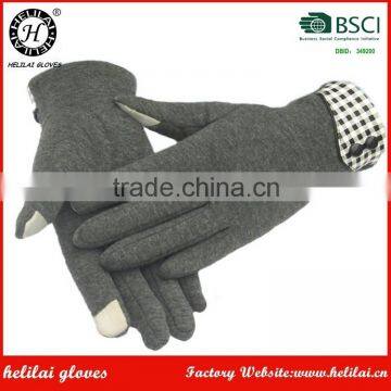 HELILAI Gloves Supplier Grey Spandex Gloves For Touch Screen