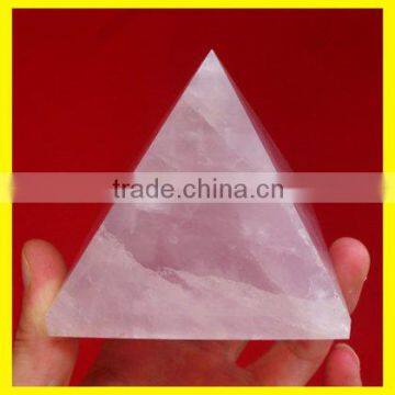 Natural Rose Quartz Crystal Pyramid