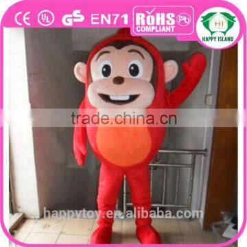 HI wholesale advertising plush character monkey costumes for adult