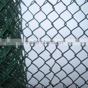 pvc coated diamond fence/vinyl coated chain link/chain link fence for sale