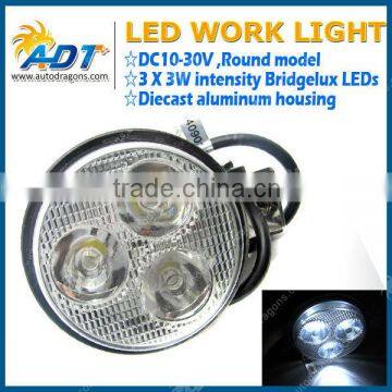 9W LED WORK LIGHT SPOT JEEP OFF-ROADs DRIVING LAMP UTE Alloy Round 12V 24V