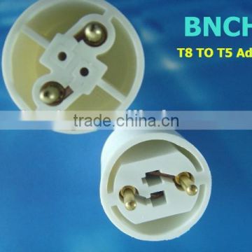 Cheap high quality T8 to T5 fluorescent lamp adapter adaptor