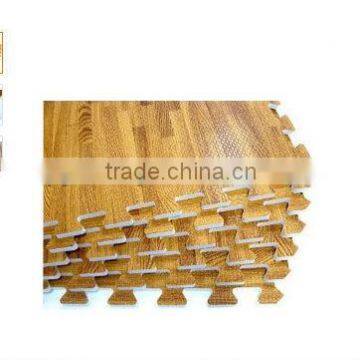 PIDEGREE Mats Wood Grain Interlocking Foam Anti Fatigue Flooring 2'x2'x3/8" Tiles