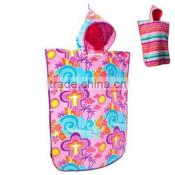 Custom Design High Standard Color Stripes Woven Woman Surf Hoodie Towel Poncho Quality Choice photo-4