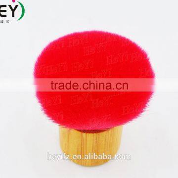 Best Selling Red Hair Kabuki Brush With Bamboo Handle