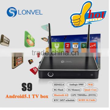 2016 Newest S905 KODI Android 5.1 Lonvel TV Box Fully Loaded 4K Quad Core