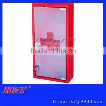 4 layer red color stainless steel first aid box with lock