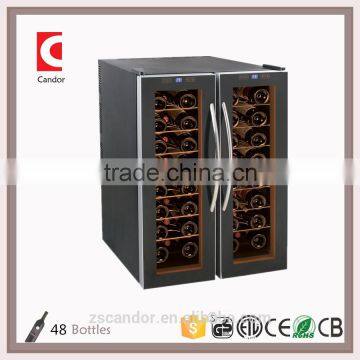 Candor: 48 Bottles Thermoelectric Dual Zone Display Wine Refrigerator/Cooler CW-135FDT