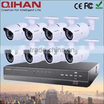 Qihan top brand 720p/1080p analog, hybird, network 8CH CCTV security camera system