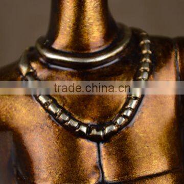 Polyresin Bronze Art Deco Lady Statue Cheap Candle Holders photo-5