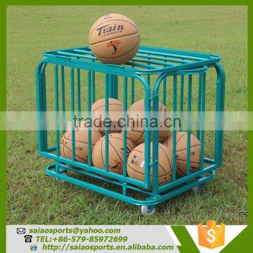 Gold supplier china Foldable basketball trolley , ball collecting cart , folding trolley