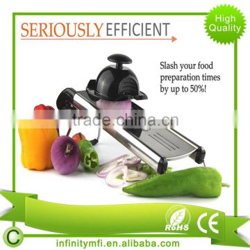 Best Sell Mandoline Vegetable Chopper Food Slicer Stainless Steel With 5 V Blades For Julienne Grate Slice