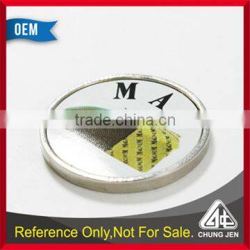 Customized Cut Out Cheap Silver Gold Shopping Cart Pound Trolley Token Coin photo-3