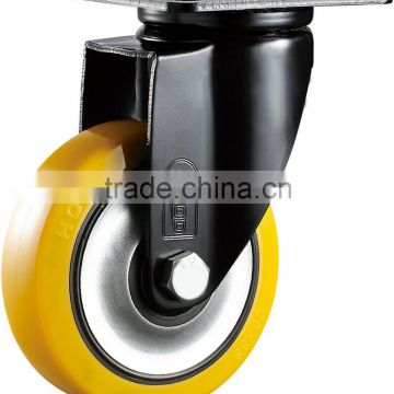 62 Series Swivel PU Caster Medium /Heavy Duty Double Ball Bearing Caster