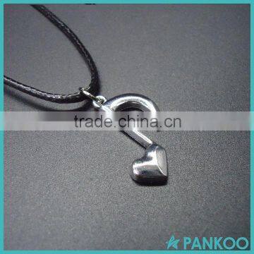 2016 Newest Fashion S925 Note Music Notation Sterling Silver Pendant Leather Vintage Men Necklaces for Women Silver Jewelry