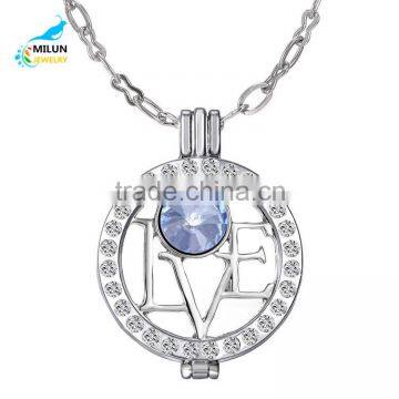 2016 crystal fashion necklace interchangeable coin pendant letter necklace jewelry tungsten carbide necklace