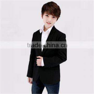 2013 latest style one botton shawl lapel black suits for kid clothes