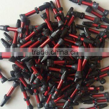 Red bicycle tubeless valve 40mm 60mm 80mm stem cap valve extension valve Adaptor