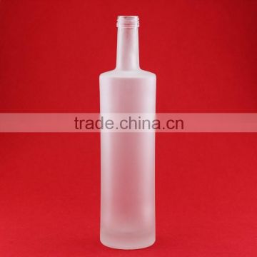 2015 new design Round frosted vodka bottles 750ml flint glass wine bottle Canopus glass liquor bottles