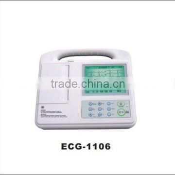 Portable 6 Channels Digital Electrocardiograph ECG