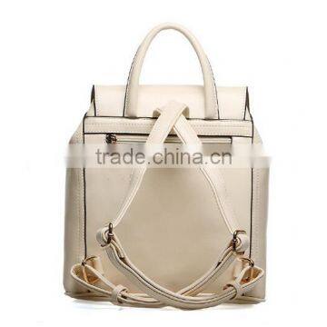 Leather Backpack College Girl Style Knapsack Woman Gender Casual Laptop Bag photo-2