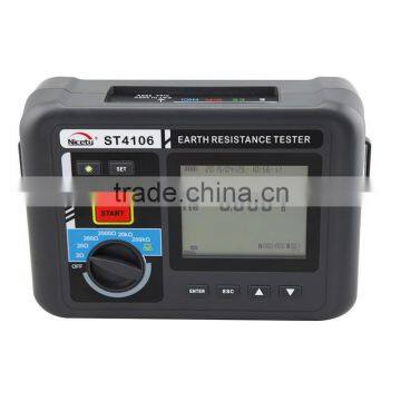 High test current earth resistance measure with 4, 3 and 2 Wires