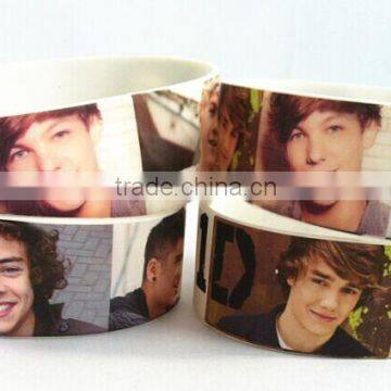 cheap custom/personalized silicone bracelet /arm band with vivid printed photos