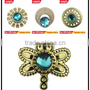 Rhinstone shoes decorative metal flower shoe clips accessory