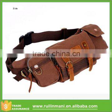 Vintage Best Khaki Mens Canvas Waist Bag Promotional Fanny Pack 2015 photo-5