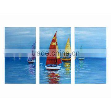 Famous Modern Home Goods Boat Wall Art Handmade Abstract Oil Painting