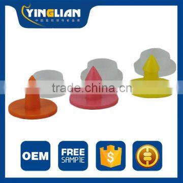 Bulksale laser printing number/letter/logo round rabbit blank ear tag
