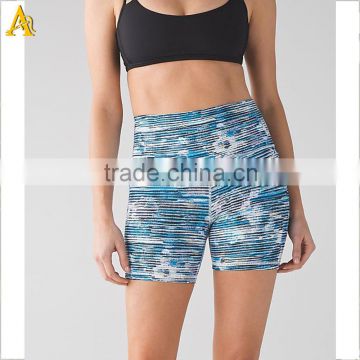 2016 high quality digital printing gym sport shorts women