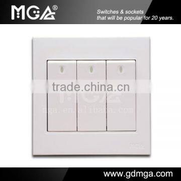 3 gang 16A 250V Wall rocker Switch