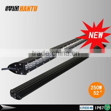 51inch 250W single row row cre e led light bar for suv super slim led offroad light bar spot flood IP67