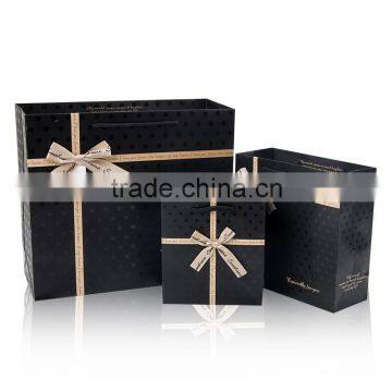 Personalized custom black luxury brand clothing paper bag