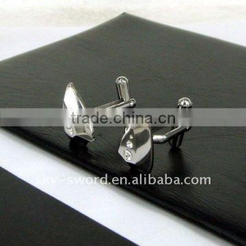 High Quality Stainless Steel Crystal Cufflinks(SSCF-019)