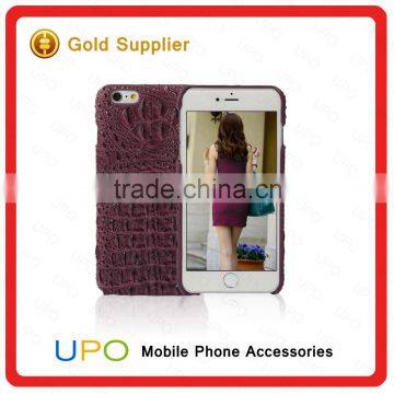 [UPO] New Arrival Genuine PU Leather Crocodile Skin Mobile Phone Case for iPhone 6