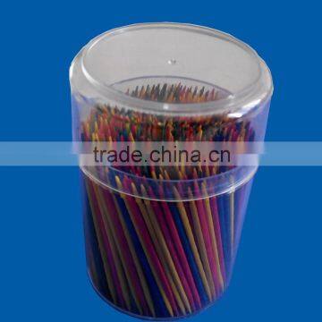 500pcs wooden colored toothpicks