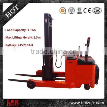 Professional Manufacturer Capacity 1 Ton Height 2500mm Electric Reach Truck Stacker