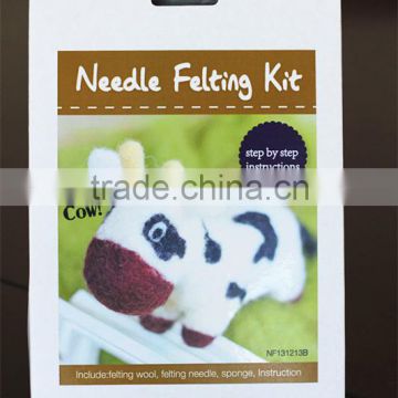 DIY cow wool felting craft kit