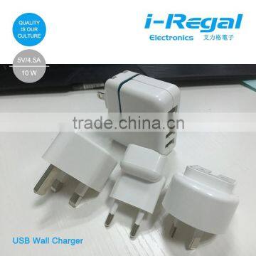 Portable i-Regal universal EU/US/UK/AU plug USB travel charger