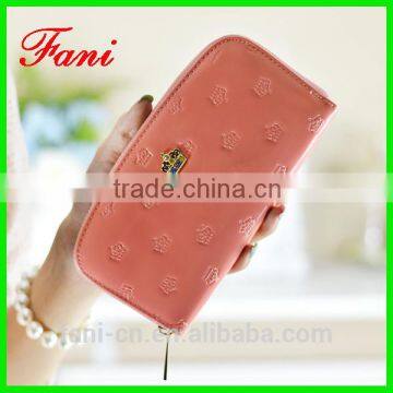 2015 newest design fashion style PU leather clutch wallets for ladies