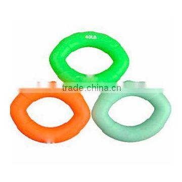 Yiwu Wholesale Professional High Quality Grip Strength Recovery Olive Shape Eco-friendly Silicone Massage Hand Grip Ring