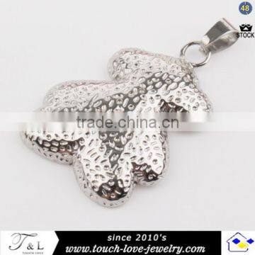 Pure stainless steel bear charm pendant