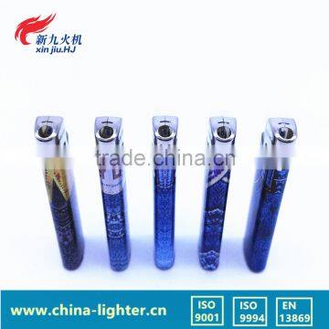 Jeans Wrap Paper Electronic Gas Lighter/refilled r Disposable Cigratte Plastic Lighter photo-2