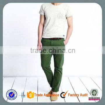2015 Latest Design Mens Chinos Slim Fit 100% Cotton Casual Pants photo-3