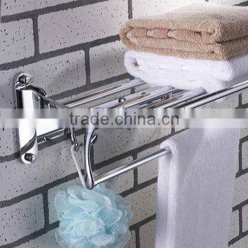 bathroom shelf with towel bar